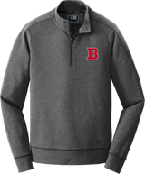 CT Bobcats New Era Tri-Blend Fleece 1/4-Zip Pullover