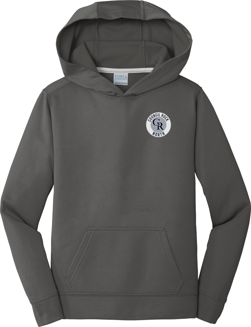 Council Rock North Youth Performance Fleece Pullover Hooded Sweatshirt