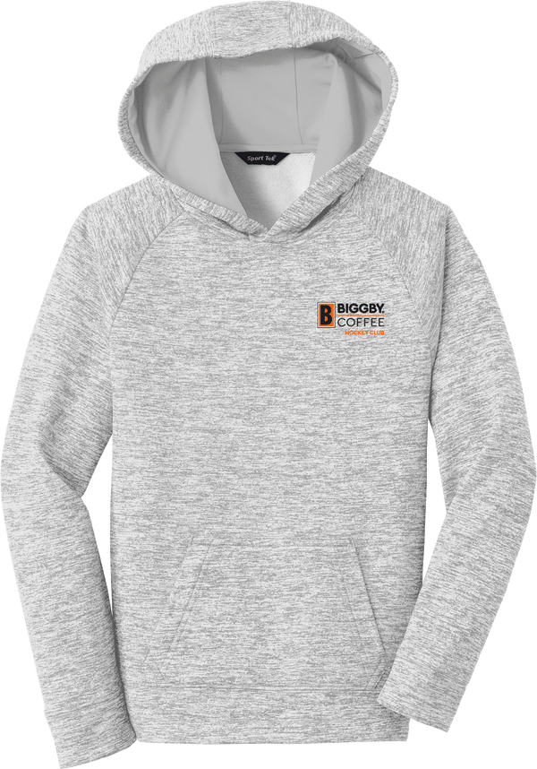 Biggby Coffee Hockey Club Youth PosiCharge Electric Heather Fleece Hooded Pullover